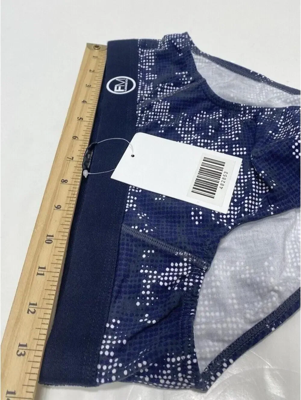 Mens Navy Blue Briefs with Elastic Waistband and White Accents Size Medium